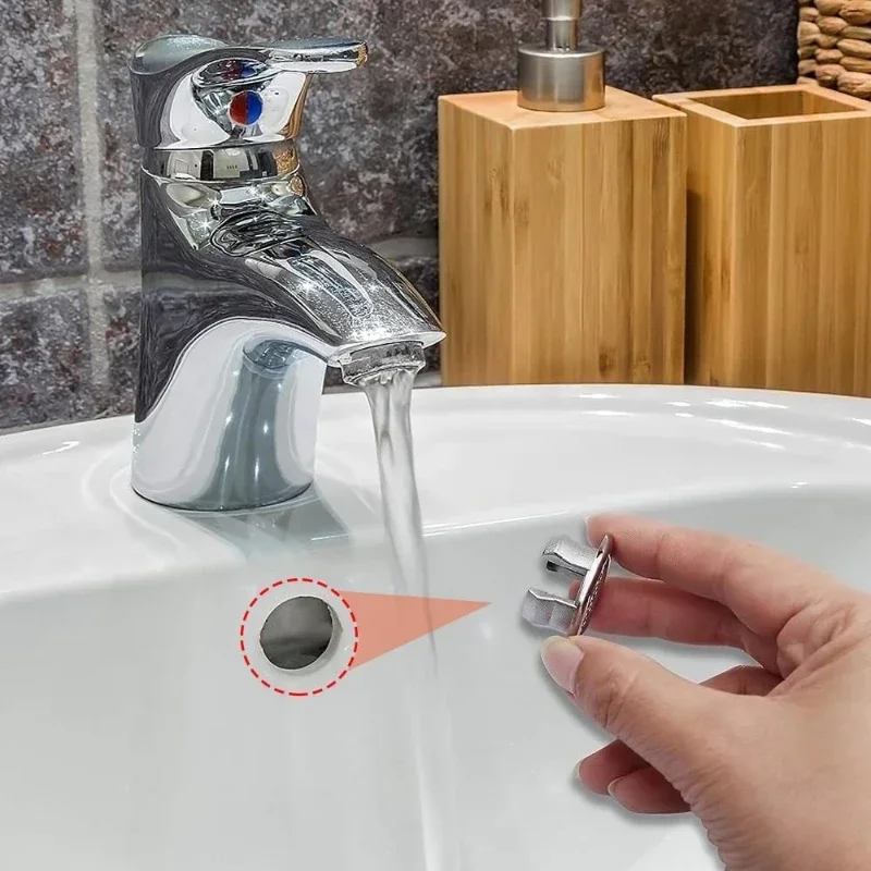 

4Pcs Plastic Sink Overflow Cover for Kitchen Bathroom Round Hole Basin Trim Sink Wash Basin Overflow Ring Plug Bath Drain Cap.