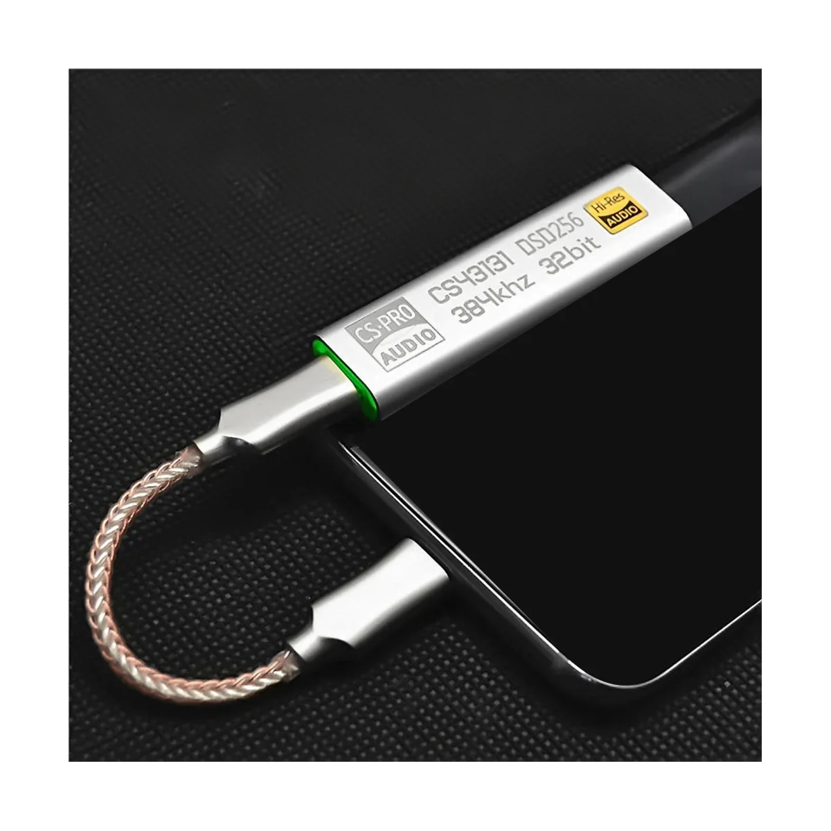 A57G-TYPE C ถึง 3.5 มม.DSD256 ถอดรหัสสําหรับ Android เครื่องขยายเสียงหูฟังอะแดปเตอร์ DAC แบบพกพา USB Logic Hifi สําหรับ Win10 PC