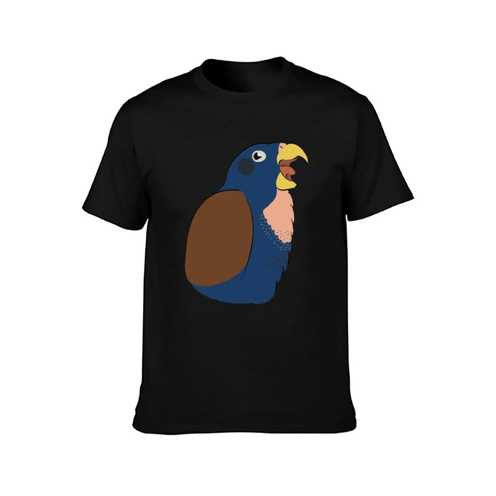Angry Bronze Winged Pionus T-Shirt Big Size Short Sleeve Casual Top T-Shirt