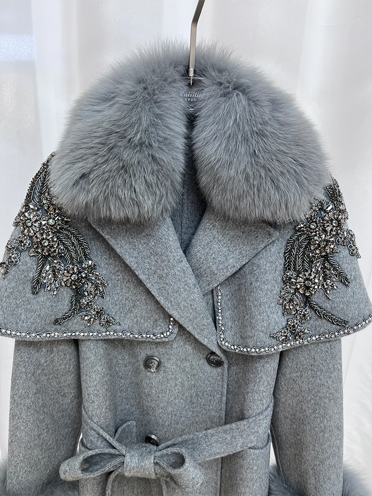 2024 New Fashion Women Ladies Natural Real Fox Fur Collar Cuff