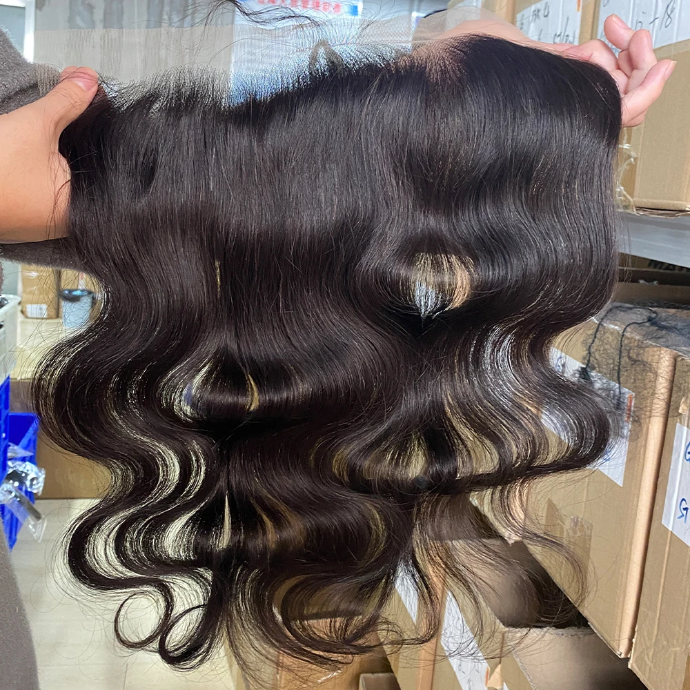 Body Wave Frontal Lace Only Frontal Brazilian 13x4 Cabello Humano Pre-Plucked Ear To Ear Transparent Lace Frontal HD Baby Hair