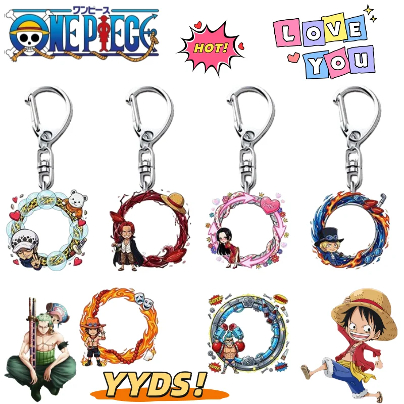 One Piece Sanji Portgas · D · Ace Nico Robin Cartoon Creative Acrylic Keychain Two-dimensional Anime Peripheral Backpack Pendant