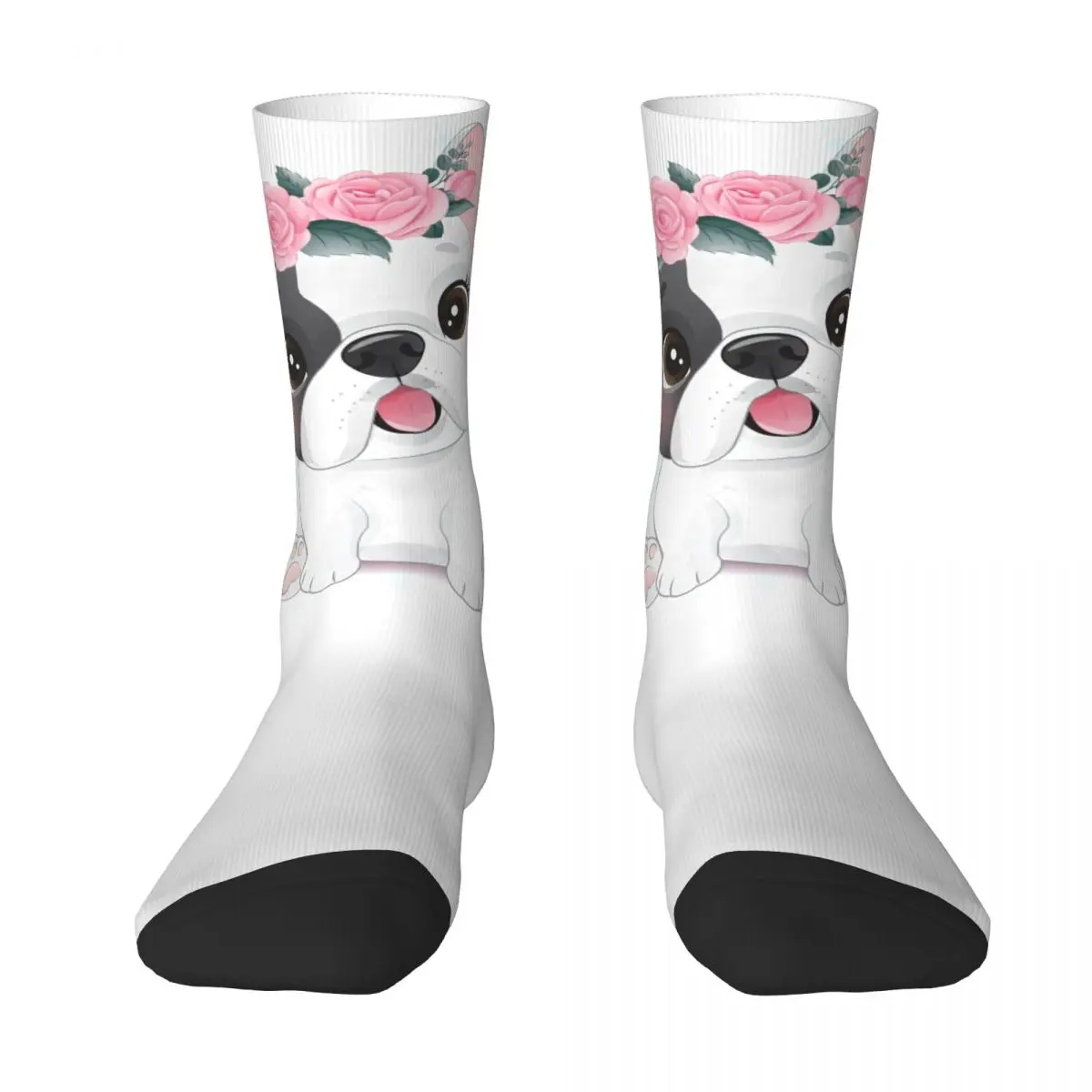 Kawaii Cute French Bulldog Puppy Men Women Socks Windproof Beautiful Spring, Summer, Autumn, and Winter Dressing Gifts