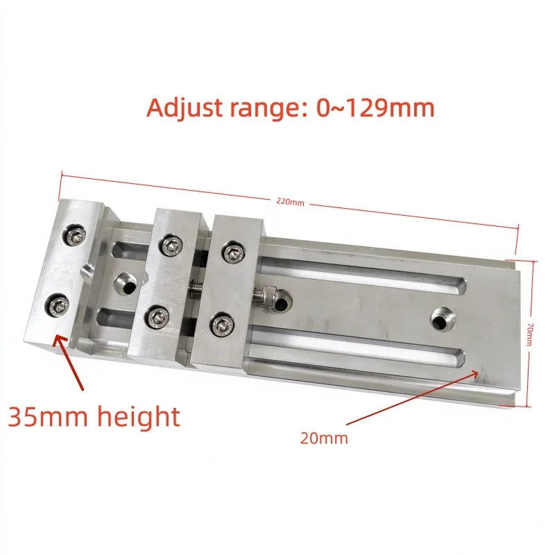 Funssor  CNC Low Profile Vise System Mini Low Profile Bench Vise For Workholding Clamp Work Table Aluminum Alloy