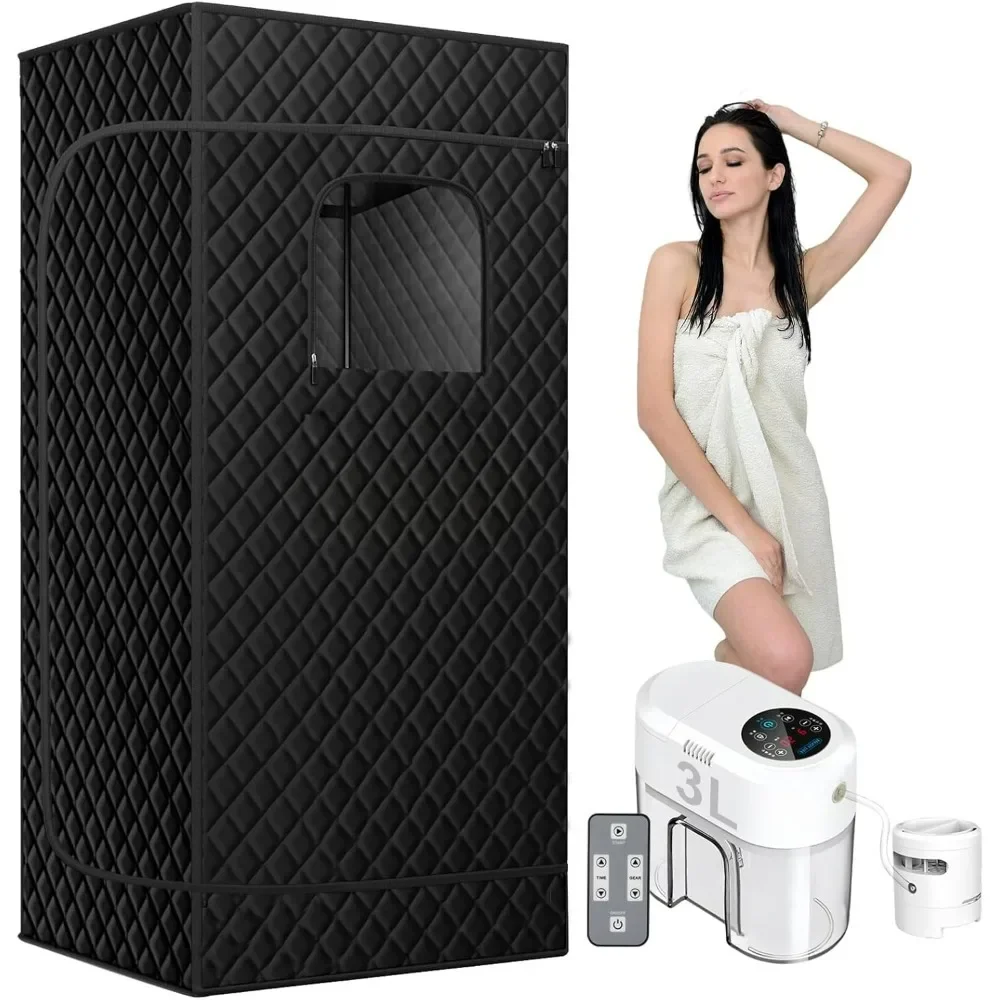 

Portable Steam Sauna for Home, 2024 Upgraded 3L 1200W Transparent Steamer, 9 Levels, 99 Minute Timer Saunas