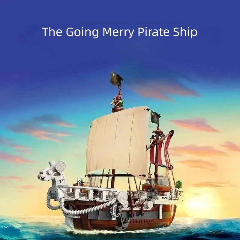 

1376pcs New Product Going Merry Pirate Ship Building Kit Sailboat Model, Christmas Gift, Birthday Gift, Home Decoration A