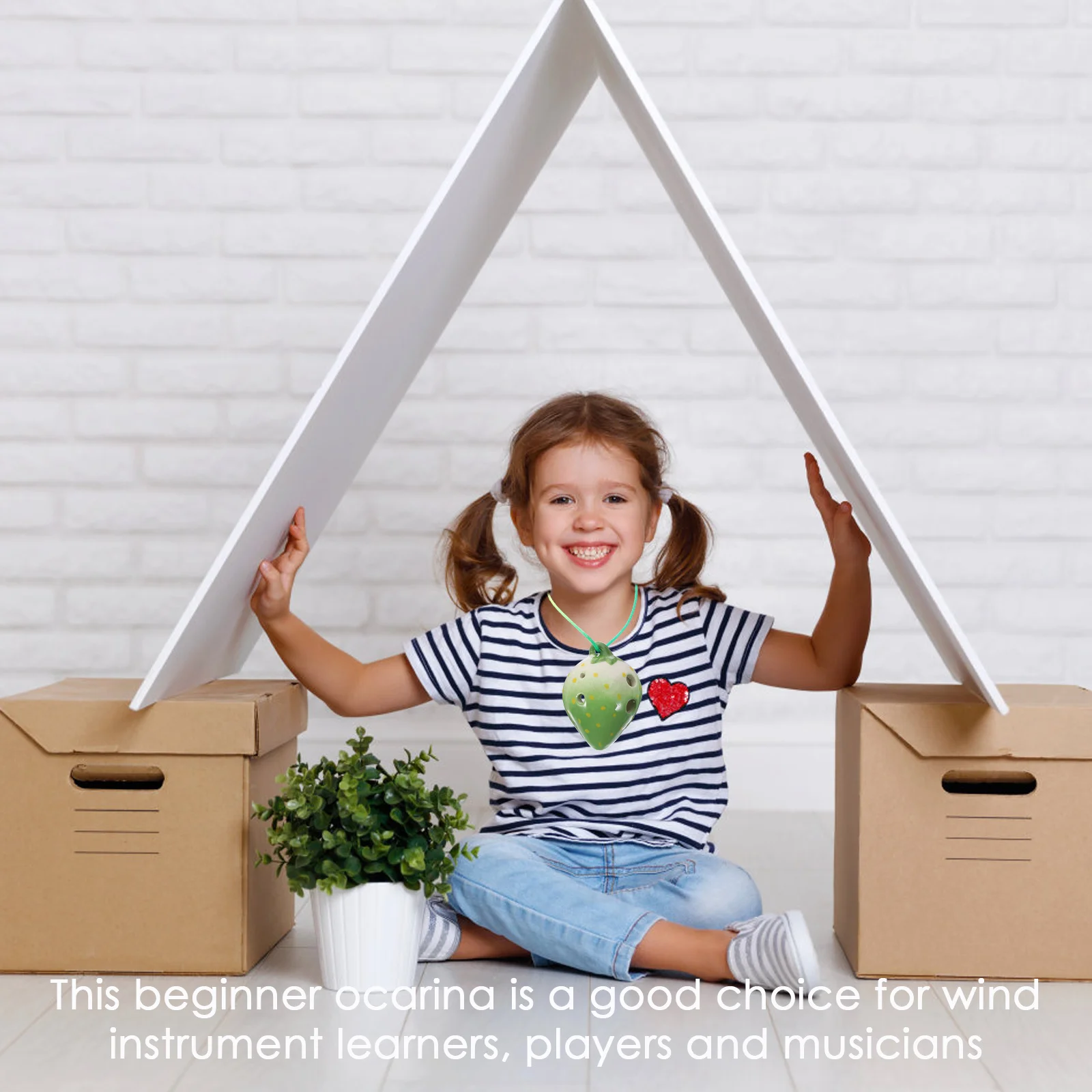 

Replacement Instrument Cartoon Ocarina Beginners Portable Strawberry Ceramic Durable