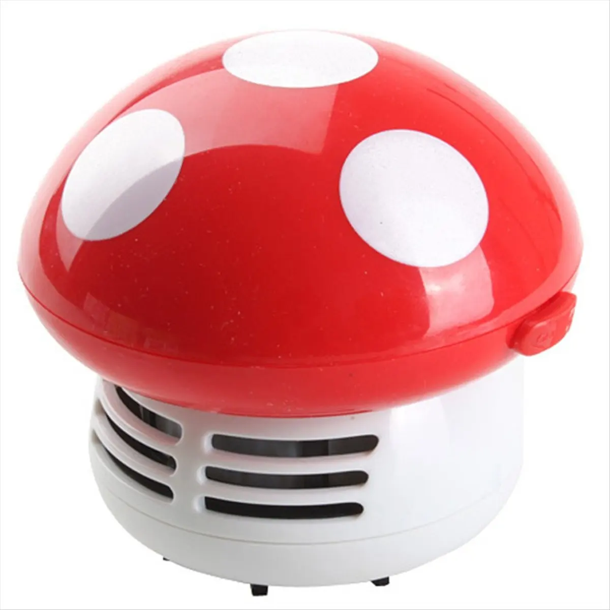 2026 Trend Handheld Mini Desktop Vacuum Cleaner Mushroom Shape Cleaner Desk Cleaner Eraser Dust Paper Dust Sweeper Red