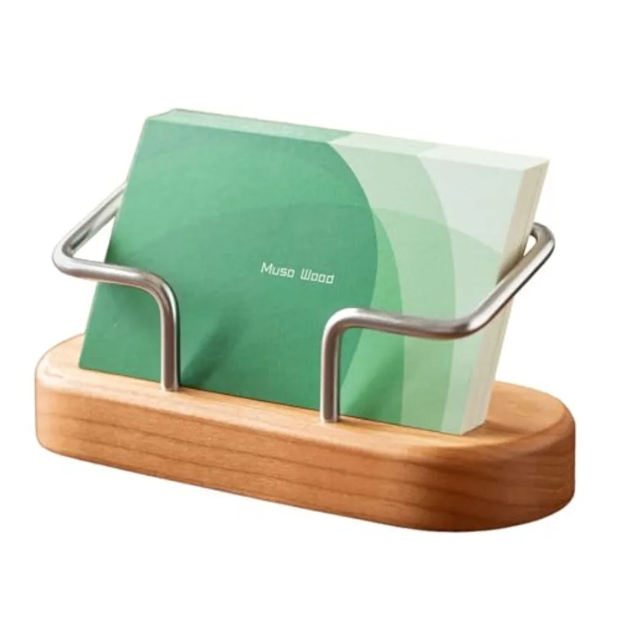 

Business Card Holder for Desk, Wooden Creative Business Card Display for Desk, Wood Business Card Stand for Office, Tabletop