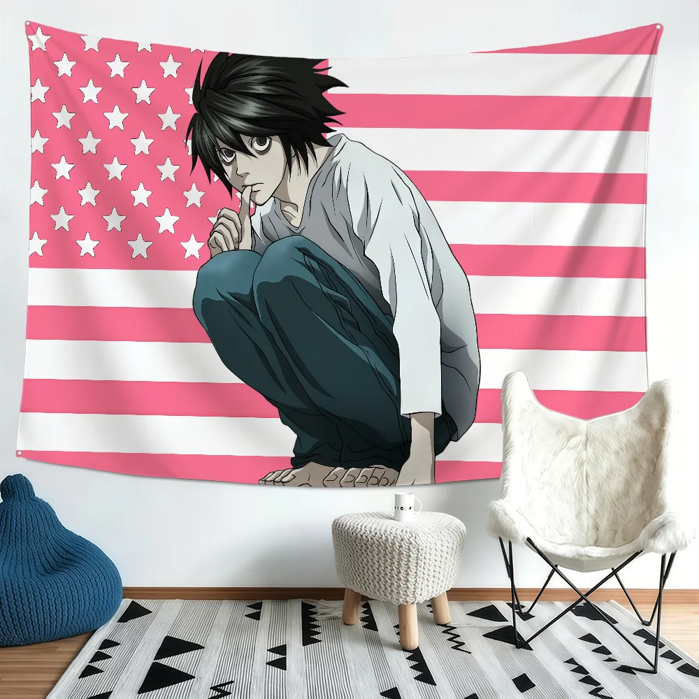 Anime Death Note Flagge Polyester-Banner Modische Flaggen für Party, Bar, Club, Außen- und Innenbereich, Wanddekoration, Banner, Geschenk für Fans – Detail 5