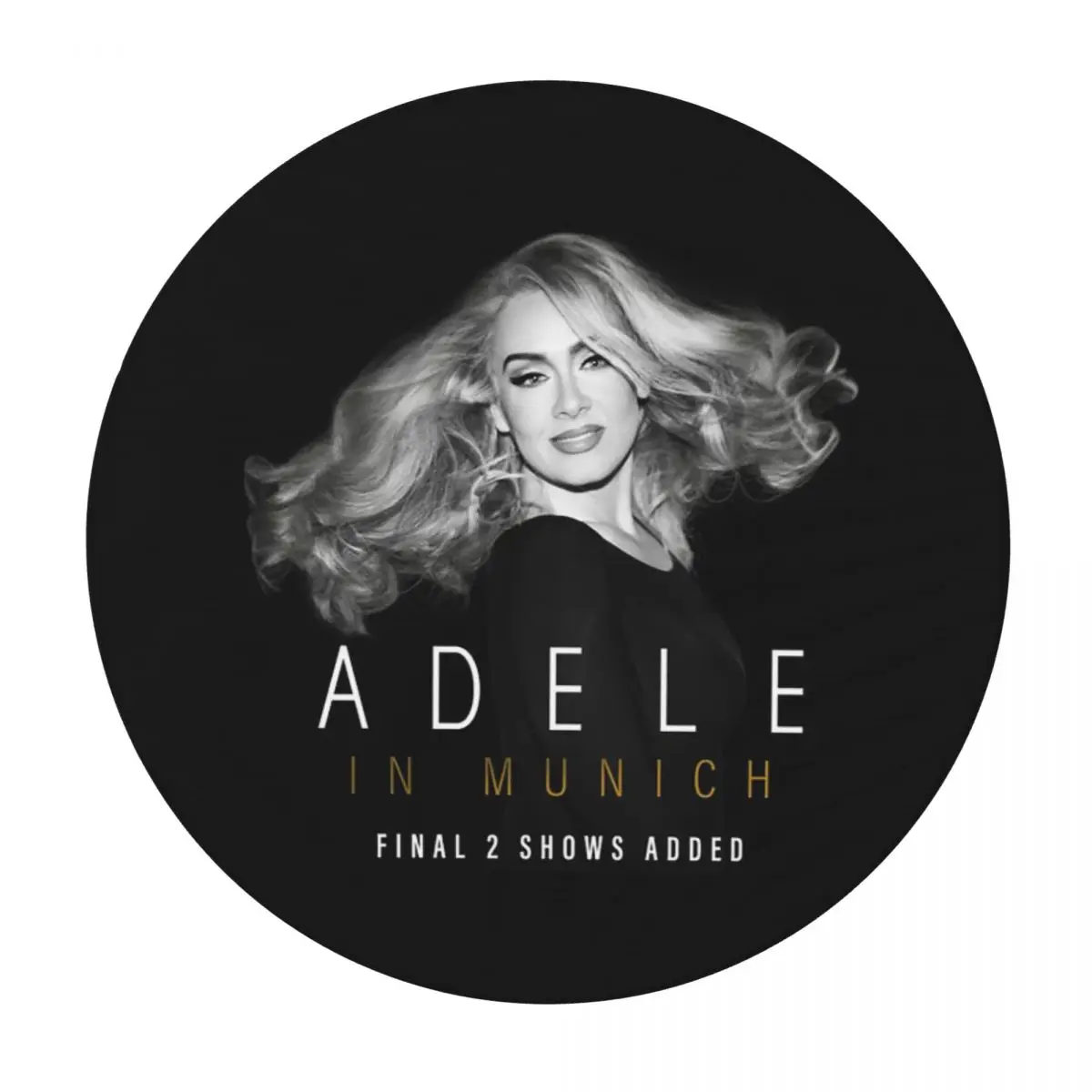 Cool Singer Adele Tour 2024 Music Album Waterproof Round Tablecloth Oilproof Table Cloth for Kitchen Events Dining Table Cover