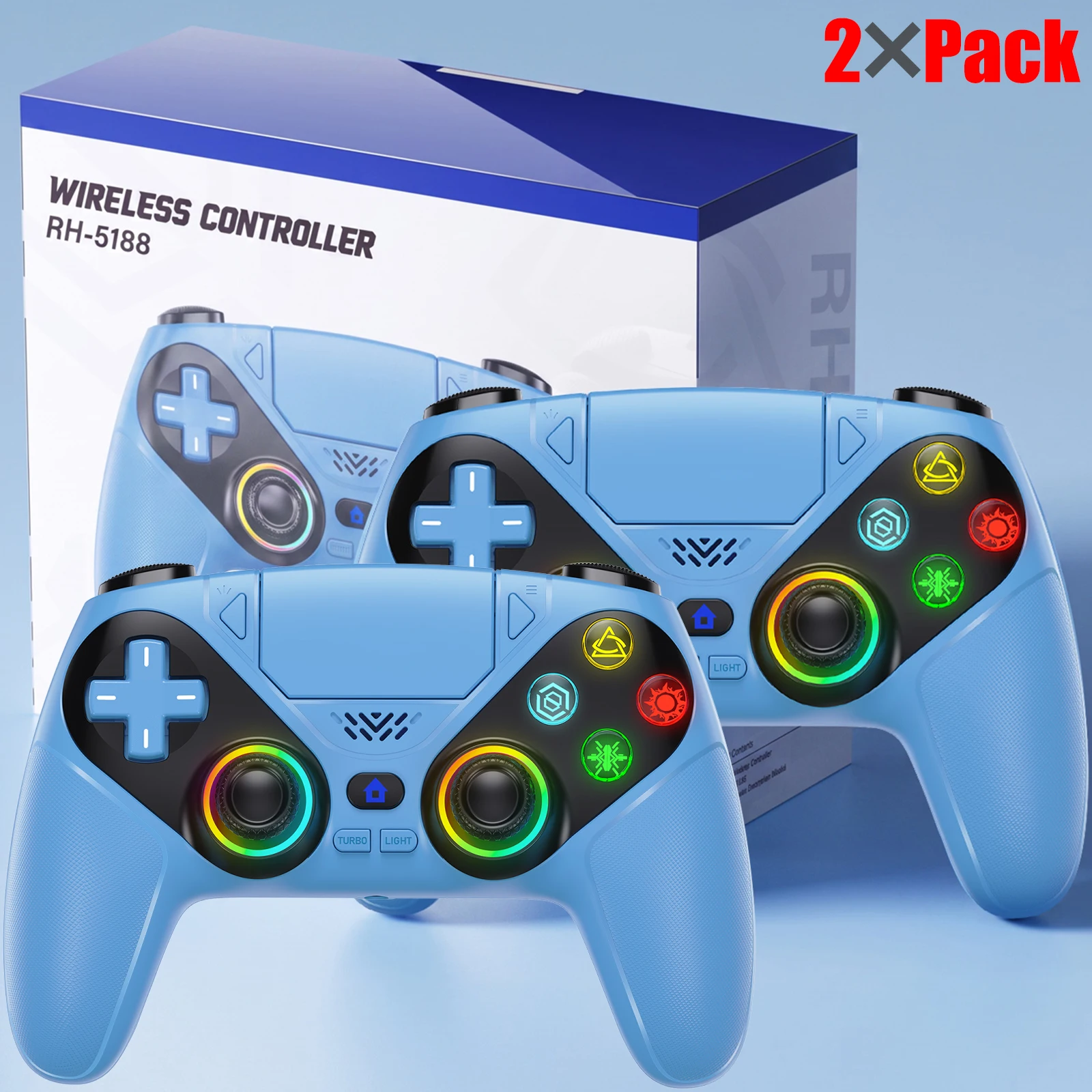Controller voor Playstation 5 PS5/PS5 Pro/Slim/PC Gamepads met Hall Effect RGB draadloze gamecontroller joystick Marco/Turbo programma
