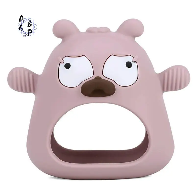 A68P-Baby Teether ,Cute Dog Buddy Silicone Teething Gloves For Newborn Care Gums Sucking Needs