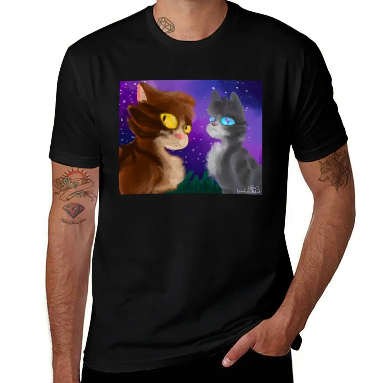 

Jayfeather and Leafpool T-Shirt man t shirt heavy cotton man t shirts cotton T-Shirt