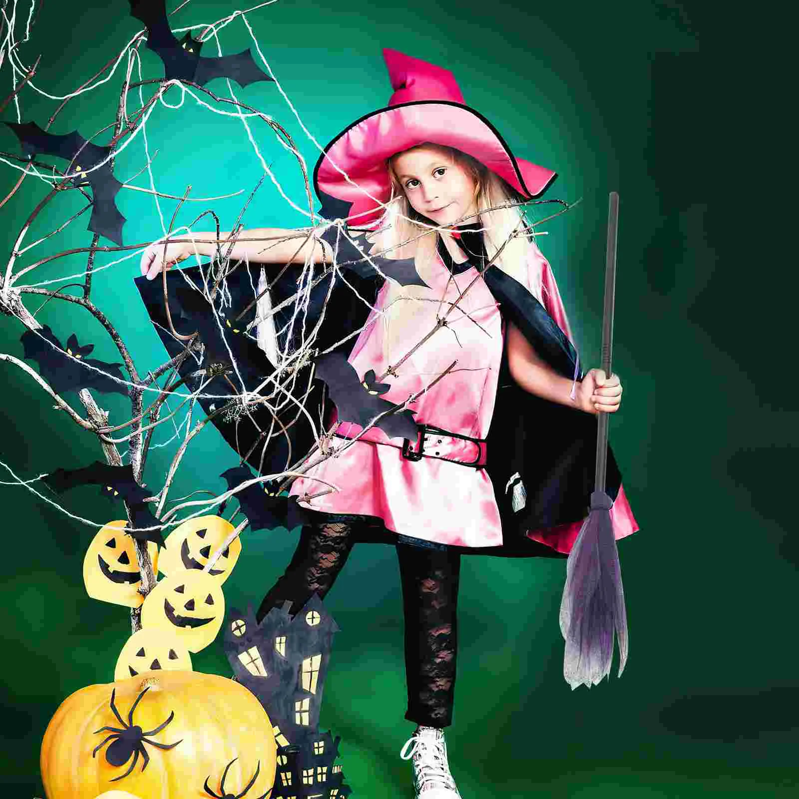 Halloween Witch Broom Children's Masquerade Party Performance Supplies Broomstick Prop Decorations