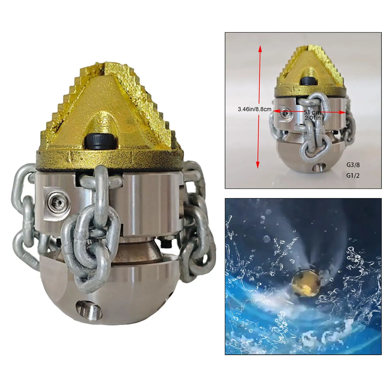 

Мойка высокого давления, канализационная промывочная машина, вращающаяся насадка, сливная насадка для наружной промышленной трубы, чистка труб в помещении, кухни
