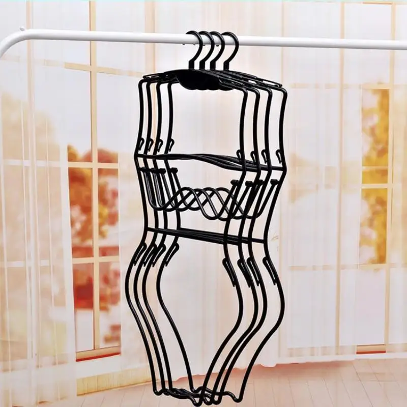 Foldable Durable Body Shape Lingerie Hanger for Closet