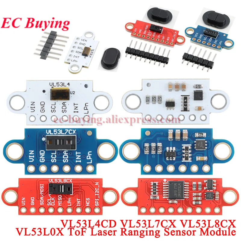 

1 шт.-10 шт. VL53L8CX VL53L7CX 8x8 VL53L4CD высокоточный датчик приближения ToF с крышкой