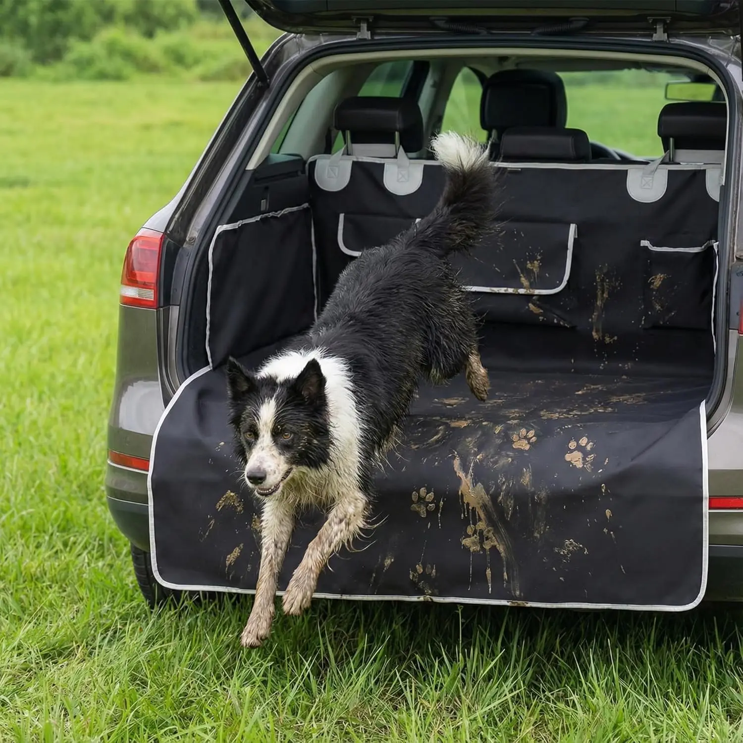 

Водонепроницаемый защитный коврик для перевозки собак в внедорожниках с защитой от царапин и накладкой на бампер - устойчивый к царапинам коврик для перевозки животных в внедорожниках, седанах, фургонах