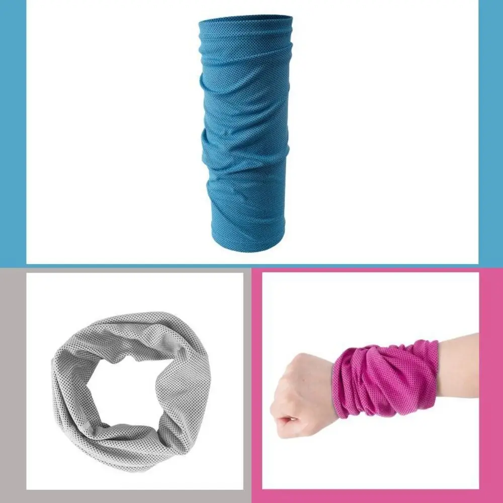 Portable Outdoor Sport Ice Towel Sweat Absorption Wrist Protector Quick-drying Cooling Wristband for Fitness Camping Running