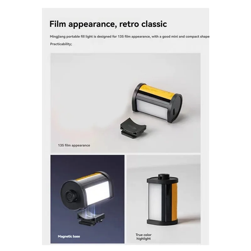 JABS-Mini LED Light مع حامل مغناطيسي للحذاء البارد ودرجة حرارة اللون قابلة للتعديل (3000/4500/6000K) للتصوير الفوتوغرافي والفيديو #5