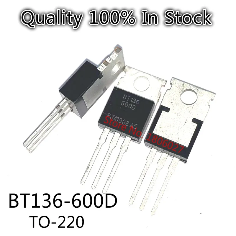 10pcs/lot   BT136-600D BT136 4A 600V  Triac TO-220AB