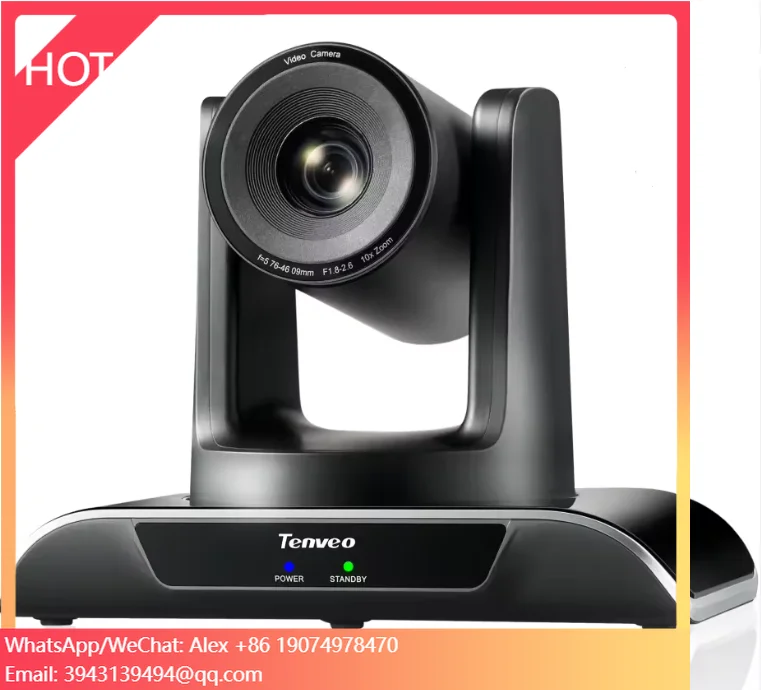 

Hot Sale Professional Tenveo 10x Optical Zoom 1080p HD Conference Camera PTZ For Church/education/live Streaming