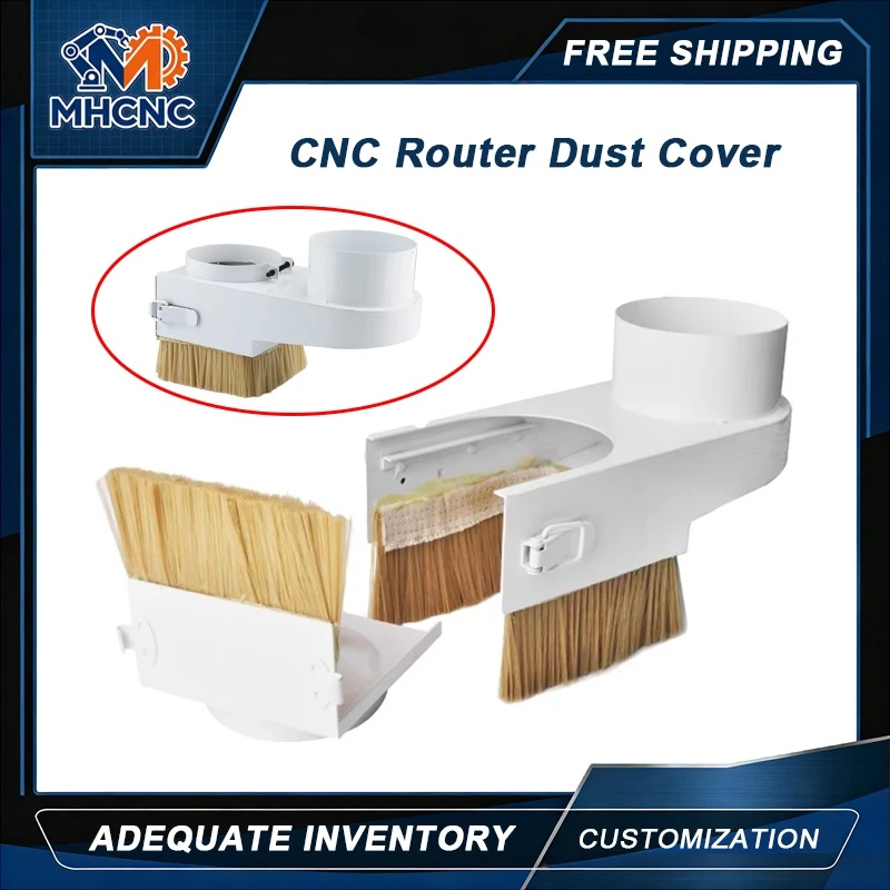 MHCNC 1PC New CNC Milling Machine Dust Cover Brush Dust Collection Boots Wood Carving Spindle Cleaning Tool