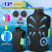 Fan Ice Vest Men's Cooling Sleeveless Work Jacket Air Conditioning Refrigeration Clothes Fishing Electric Heat Dissipation Vest
