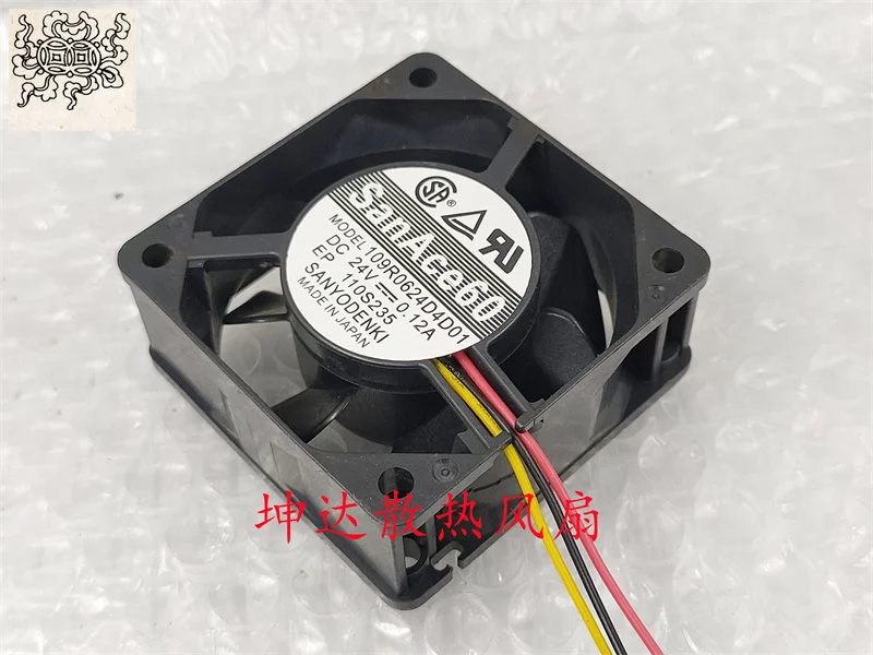 

Ltsf For Sanyo Denki 109R0624D4D01 DC 24V 0.12A 60x60x25mm 3-Wire Server Cooling Fan