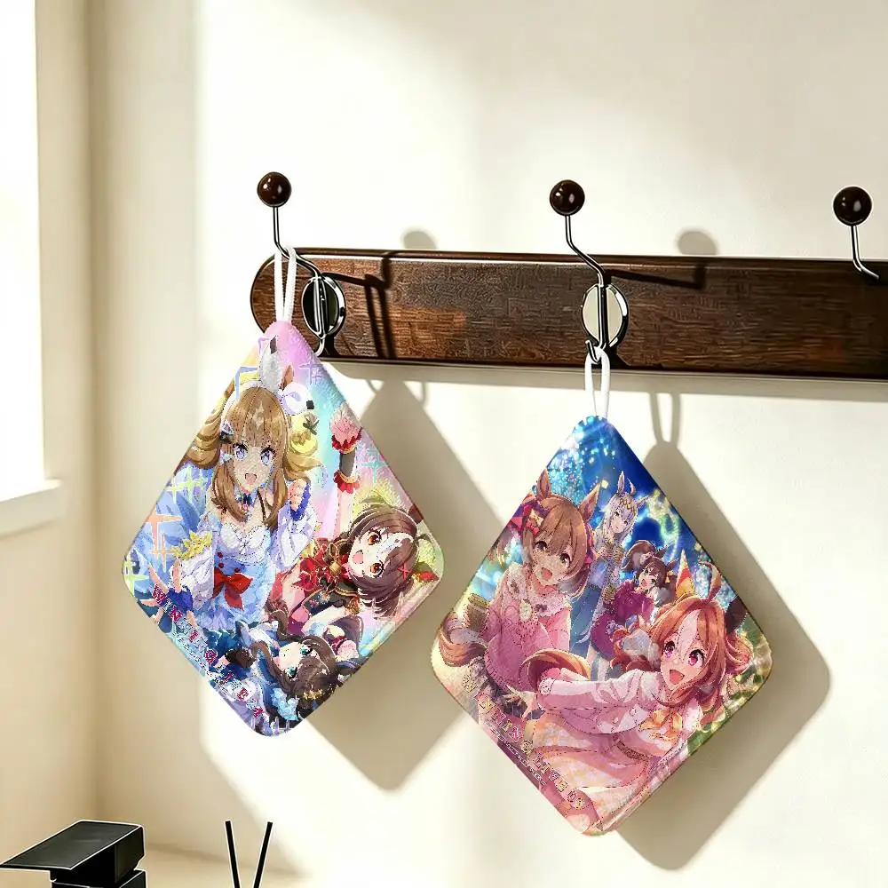 Anime P-Pretty D-Derby New 25x30cm Small Hand Towel Quick Dry Decorative Kitchen Towel Gauze Towel Home Restaurant