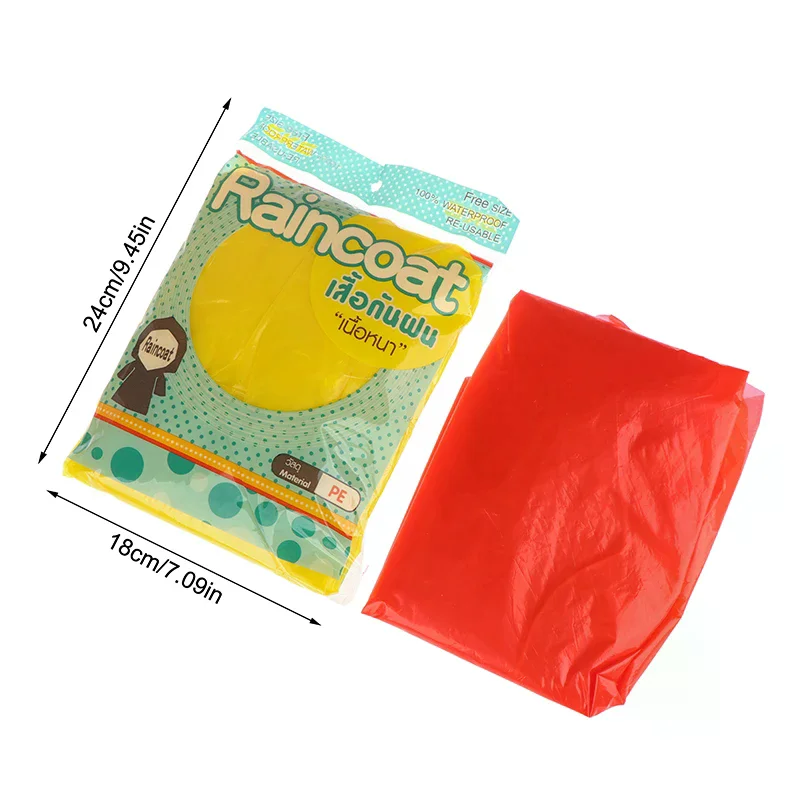 1/2Pcs Compact Disposable Rain Poncho Lightweight Emergency Rainwear For Outdoor Camping Hiking Travel Rain Protection Gear