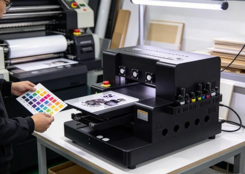 Professional 4060 UV Flatbed Printer A2 Size 3D Emboss Varnish Machine Dual I1600 Heads For Phone Case Acrylic Metal Wood Glass