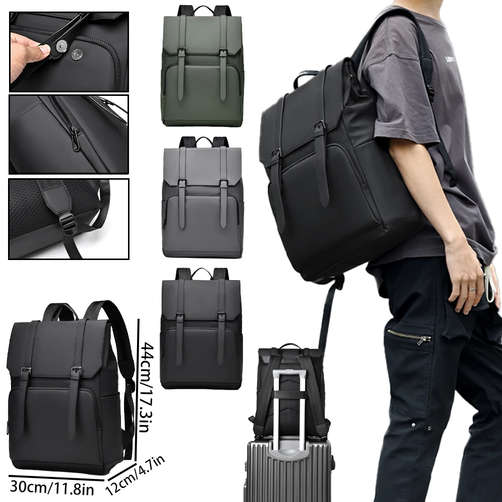 

Trendy Brand Fashionable Backpack, Simple Business Flip Cover Computer Bag, New Travel Korean Version Backpack