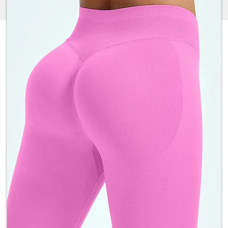 Women's Solid low Waisted Yoga Pants Butt Lifting Tummy Control Stretchy 4-Way Stretch Workout Leggings Comfortable Gym Fitness