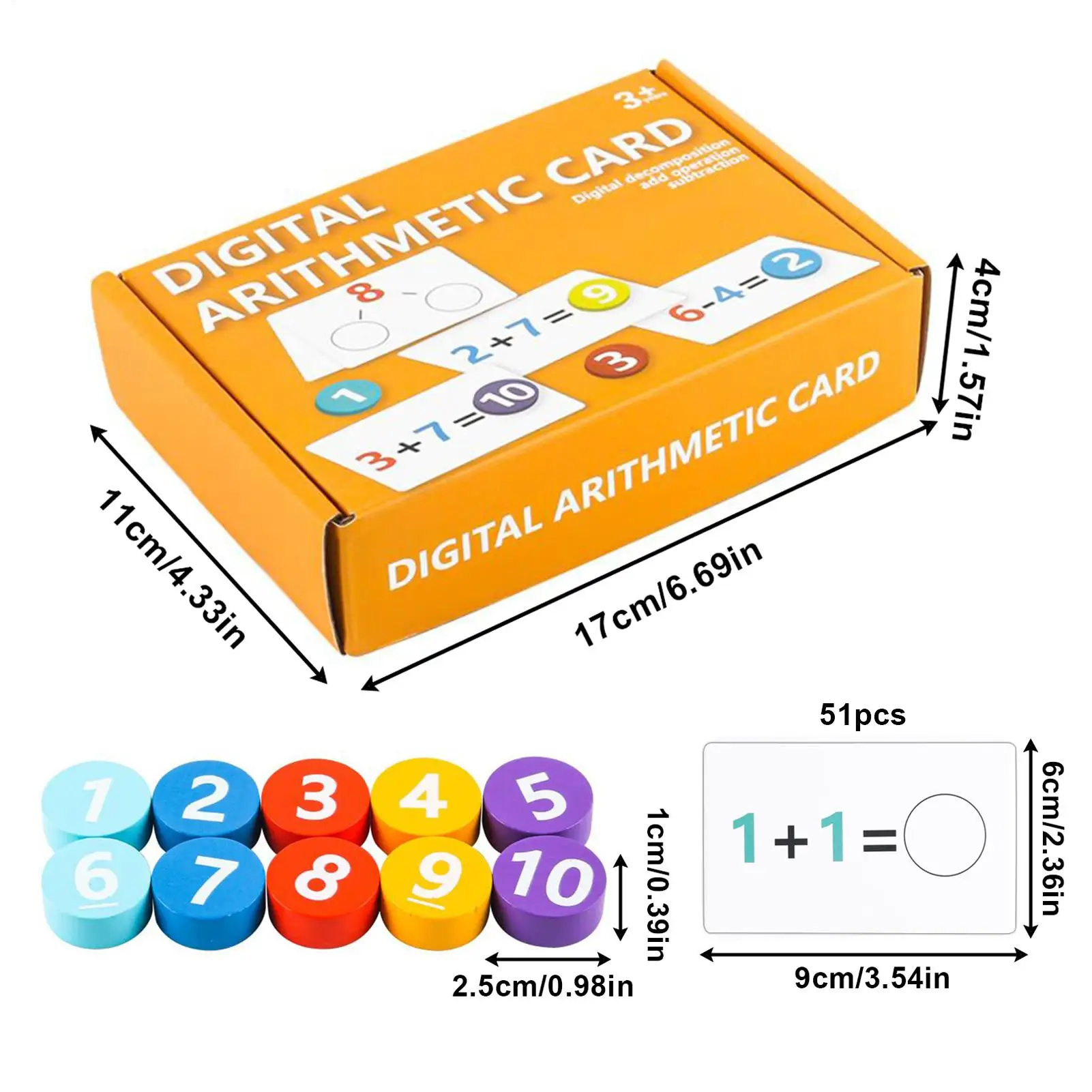 Juguetes interactivos de matemáticas, tarjetas educativas de aprendizaje de conteo y resta para guardería, hogar, escuela, aula, niños y niñas