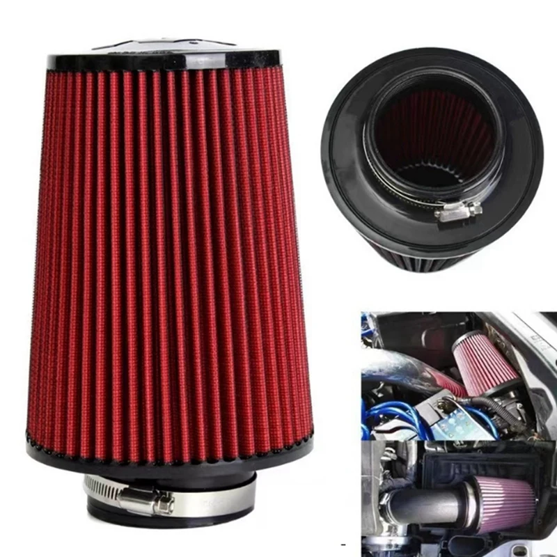 Optimize Your Engine With Universal Car 76Mm Mushroom Head Flow Intake Air Filter For Improved Airflow