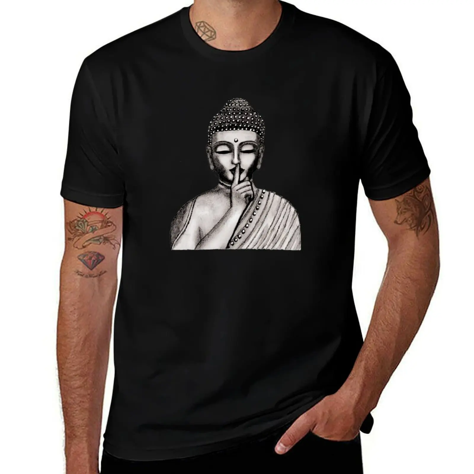 

Shh ... do not disturb - Buddha - New T-Shirt anime t shirts oversize t shirt man casual T-Shirt
