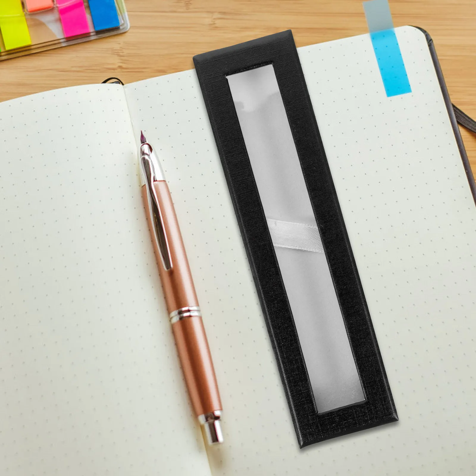 5Pcs Empty Portable Simple Stylish Paper Pen Case For Pen Collector Clear Window Lightweight Ballpoint Gel Fountain