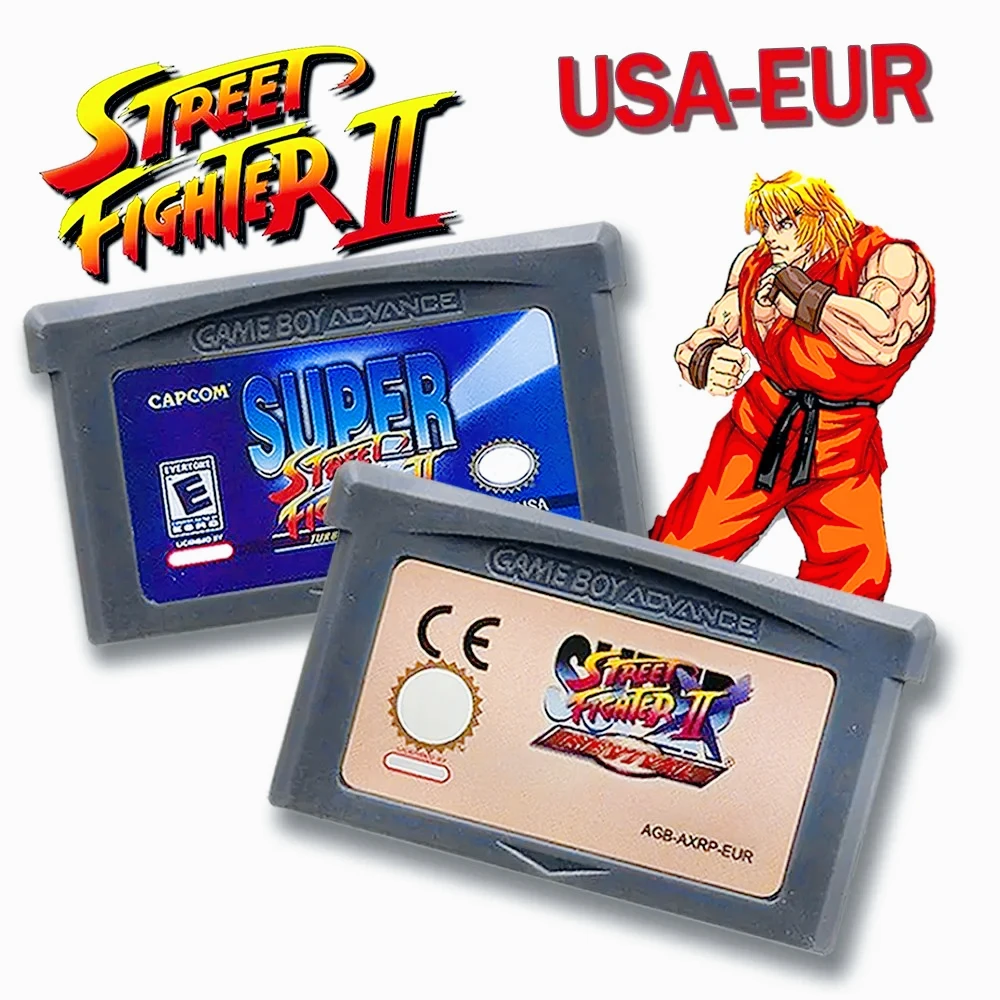 

Super Street Fighter 2 II Turbo Revival Cartridge Card for GBA SP NDS NDSL English Version Home Gaming Tool