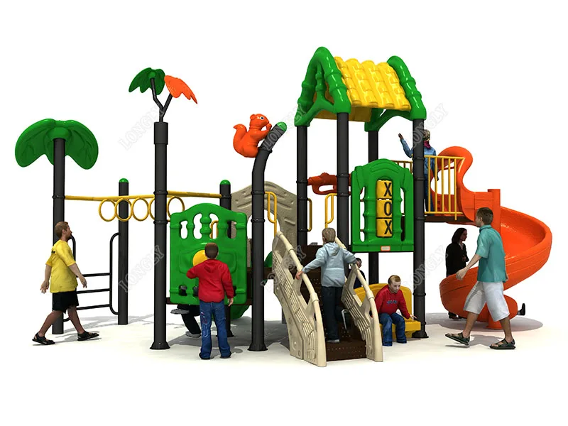 Newest Outdoor Playground Plastic Slide Design for Kids Amusement Park Facilities Garden Residential School Educational LLDPE