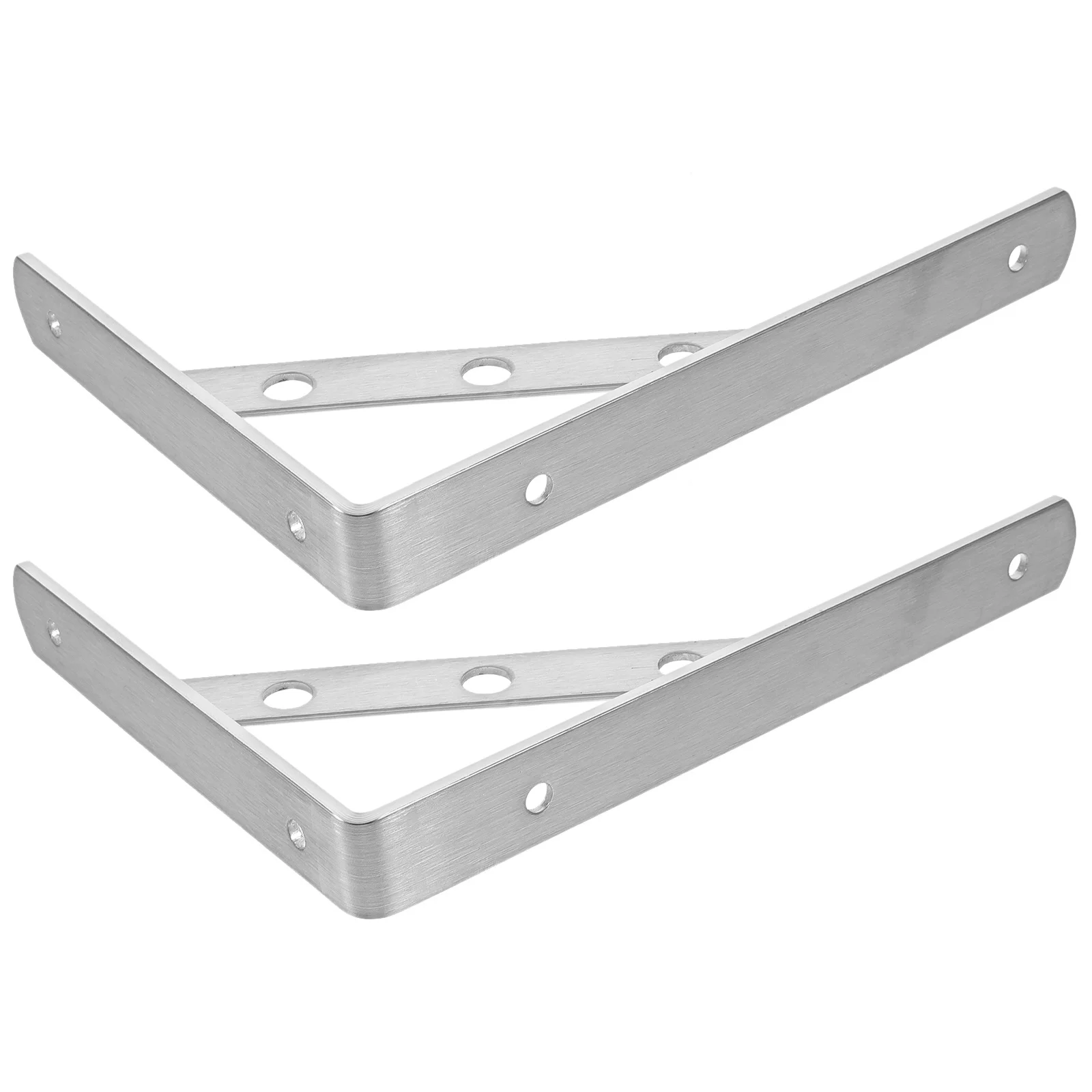 

2Pcs Heavy Duty L Brackets Wall Shelf Corner Brackets Stainless Steel Floating Shelf Mount Rack 20cm Angle Bracket
