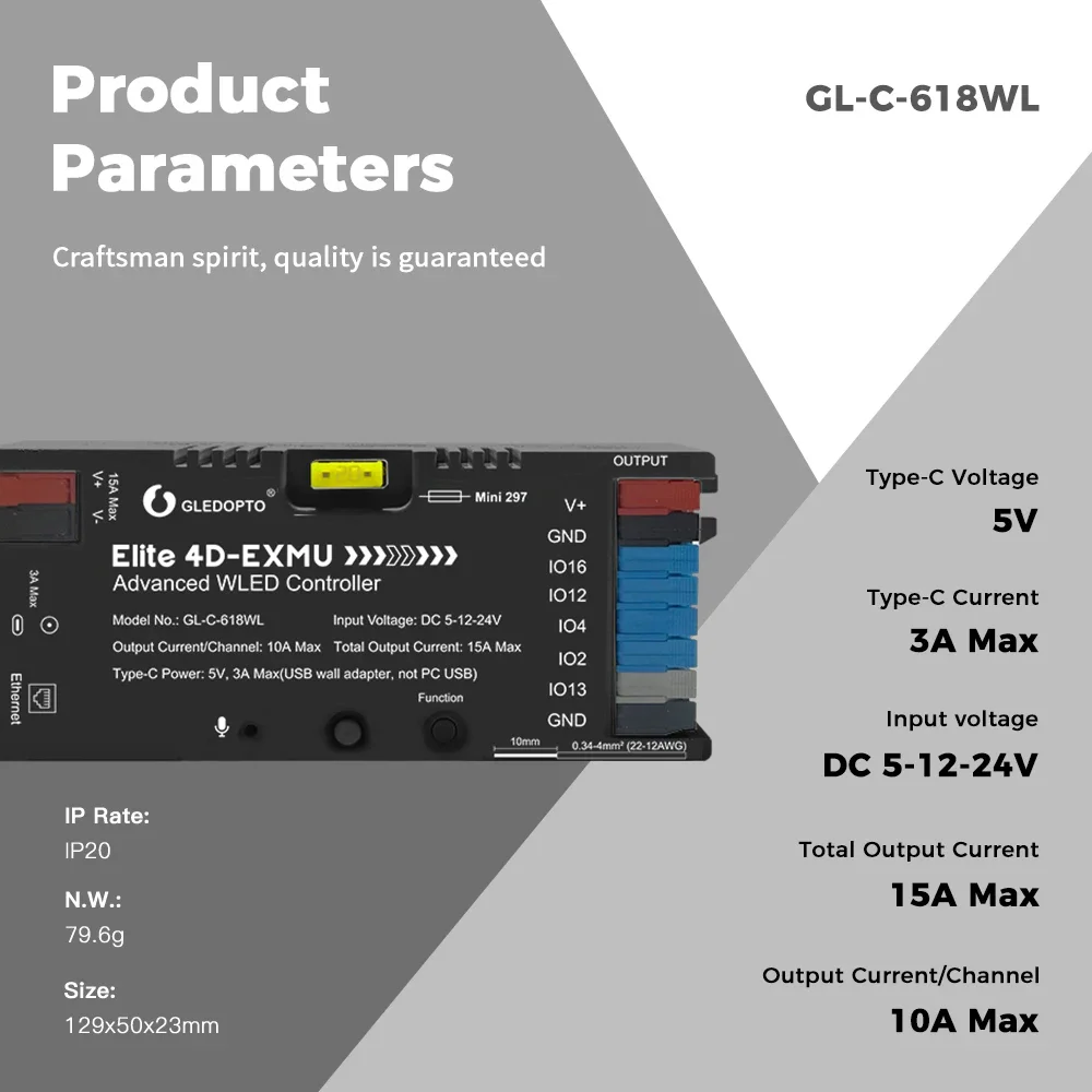 gledopto-–-controleur-rgb-intelligent-a-quatre-canaux-ethernet-et-wifi-commande-vocale-de-base-esp32-et-eclairage-reactif-de-musique-pour-projet-de-bricolage