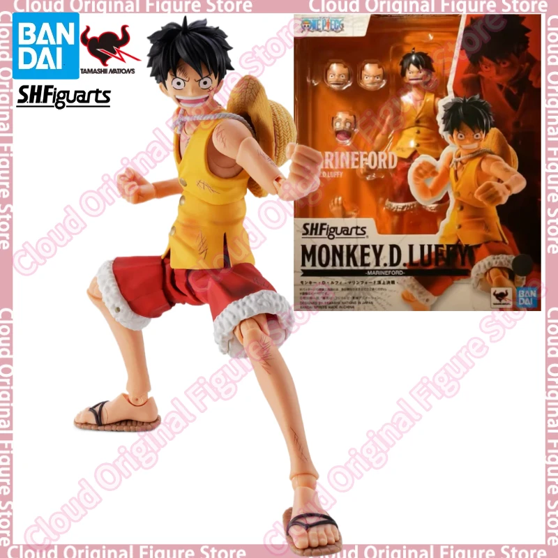 

В наличии 100% оригинальная фигурка Bandai S.H.Figuarts Monkey.D.Luffy Marineford, аниме-фигурка 1/12, коллекционная модель, игрушка.