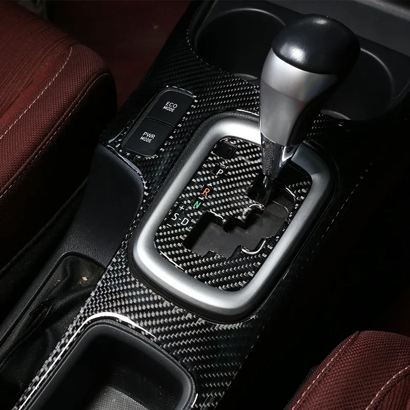 For Toyota Hilux 2015-2022, real carbon fiber car gear indicator frame decorative sticker, interior patch, auto accessories