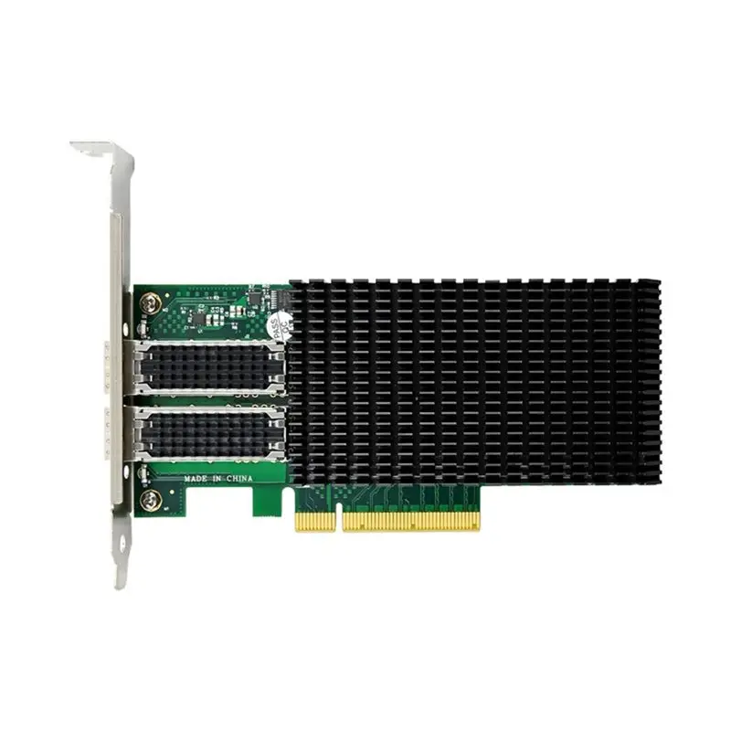 ABRI-Pcie X8 X-4 Dual-Port 10G Sfp28 Fiber Optic Network Card Dual-Port 10G Network Adapter Card Dual-Port Gigabit Network Card