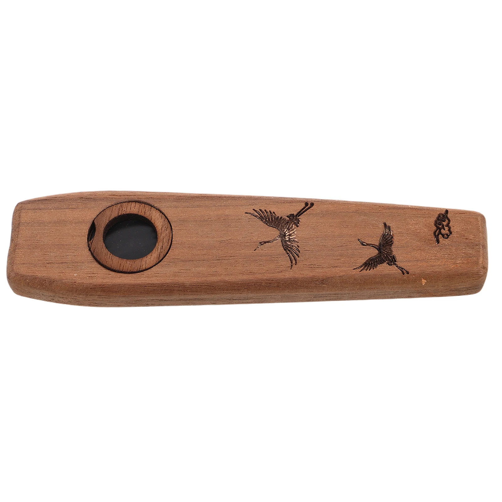 

Solid Wood Kazoo Flute Sturdy Musical Instrument Ukulele Guitar Accompaniment Wind Instrument For Adults Classic