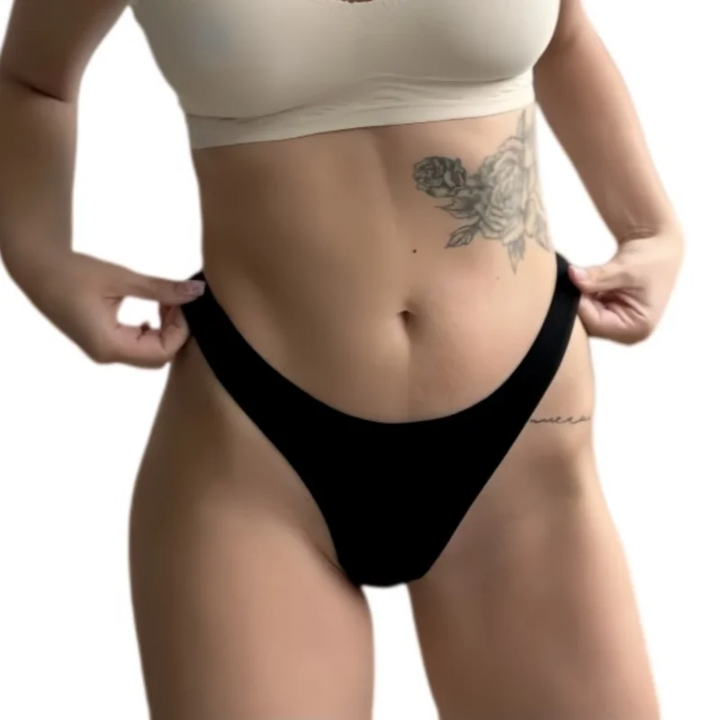 3Pcs/Set Women High Cut Brazilian Panties High Rise Seamless Underwear Soft Stretch Sports Soft Briefs Ladies Sexy Lingerie M-L image 2
