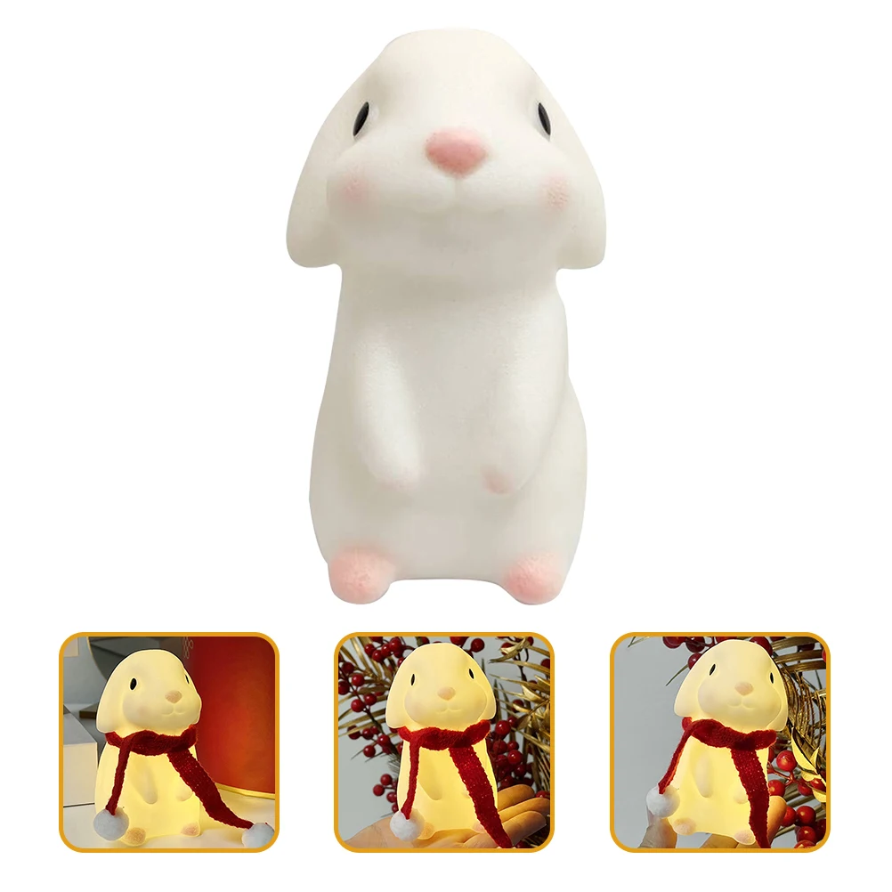 

Kids Bedroom Night Light Children Lamp Baby LED Nightlight Rope Lights Wall Desk Small Jade Rabbit Design Gentle Lighting