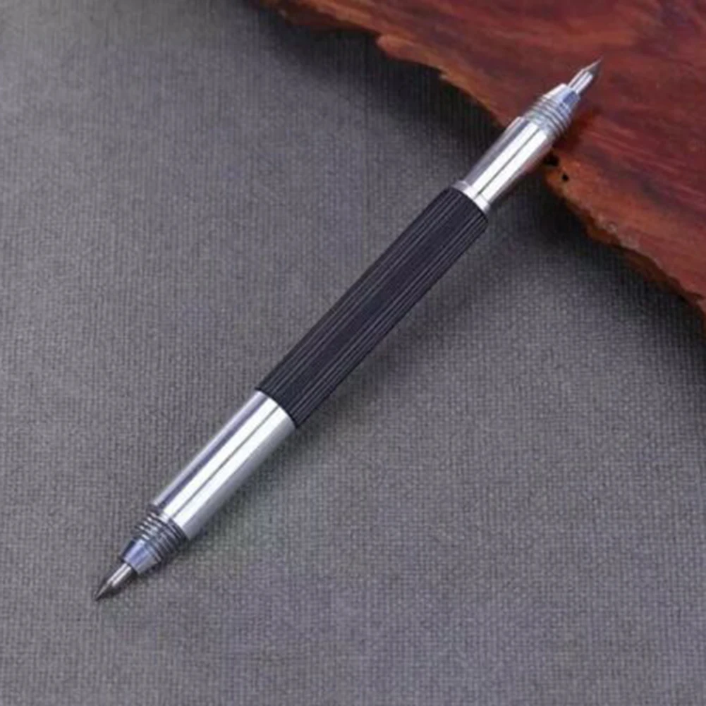 Tungsten Steel Tip Double-Headed Scriber Pen Glass Tile Ceramic Marking Pen Diamond Wood Iron Carving Pen Marking Tool